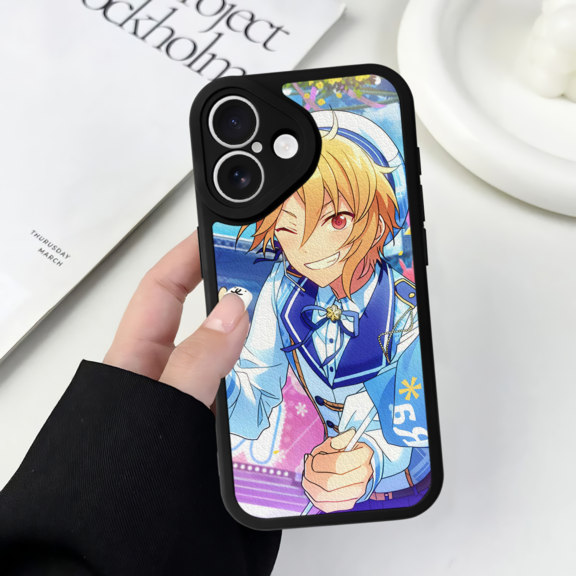 （画像用） あんさんぶるスターズ! Ensemble Stars 【iPhone 16シリーズ対応】シリコンスマホケース（レザー調） 材質：シリコン